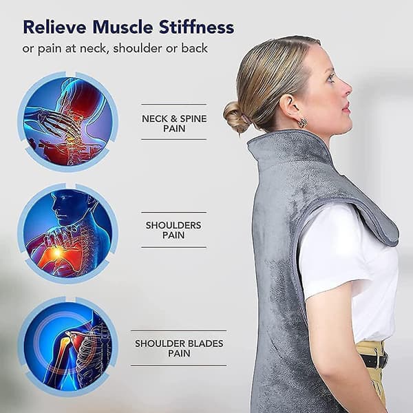 Heating Pad For Back Shoulder Neck, 60 X 100cm Heating Pad With Automatic