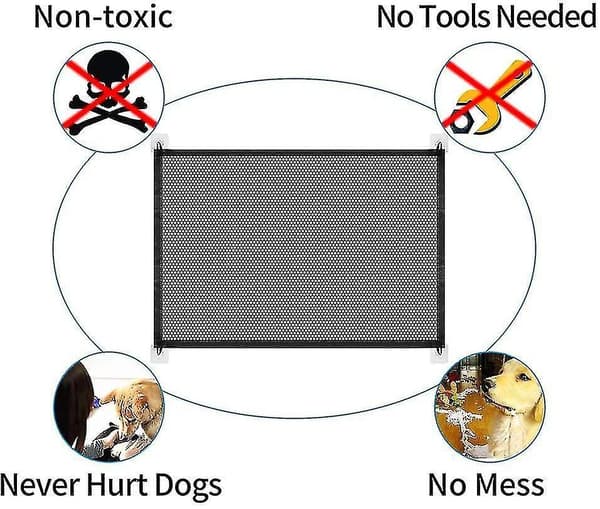 Hundegitter, Magisk Gitter til Hunde, Låsbart Sikkerhedsgitter