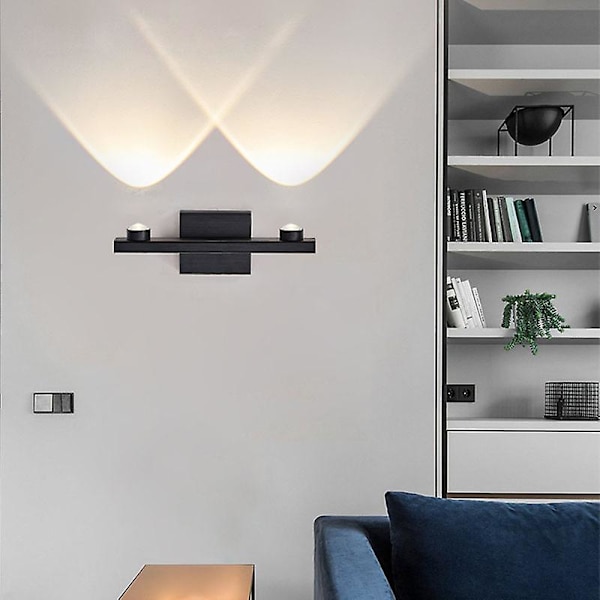 Phube Moderne LED Væglamper Indendørs Korridor Soveværelse Sengelampe Væg Belysning Dekoration Brushed Gold W25cm