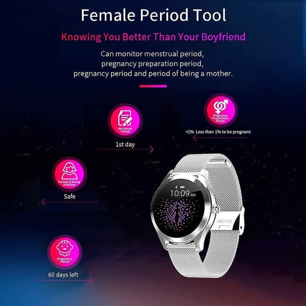 Smart Watch For Women,elegant High-end Ip68 Waterproof Silver