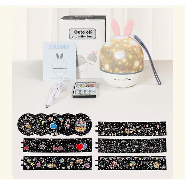 Rabbit Child Sleep Night Light Starry Sky Projector