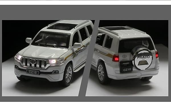 1/32 Toyota Prado SUV Støbte & Legetøjsbiler Bilmodel Med Sou Red