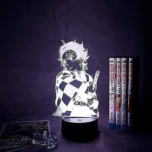 Anime LED Lampe Nattlys Illusjonslys Demon Slayer Tanjiro