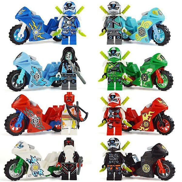 Ninja Motorcykel 8 Minifigur Børnelegetøj Byggeklodser