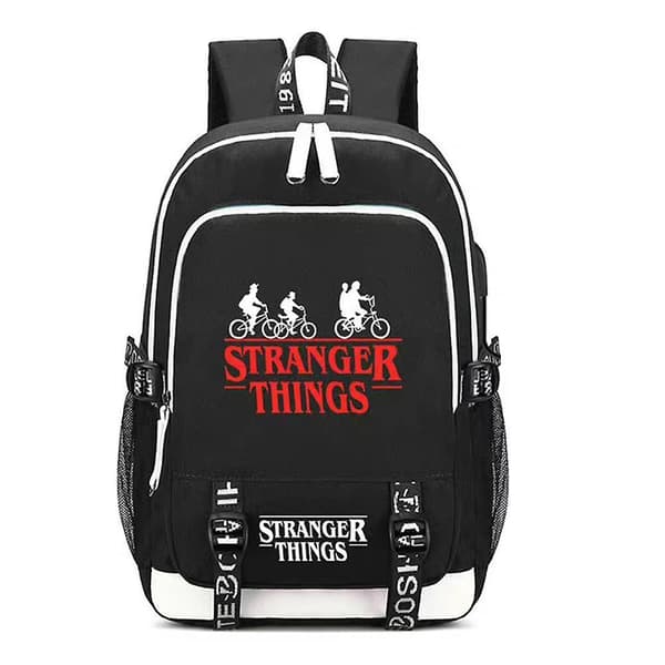 Stranger Things Kids Boys Gils Large-capacity School Bag Usb Charging Backpack Rucksack