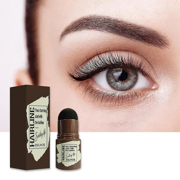 Eyebrow Stamp Shaping Kit Waterproof Eyebrow Powder Stamp Fuller Eyebrow Definer Makeup Tool Black Without Stencils