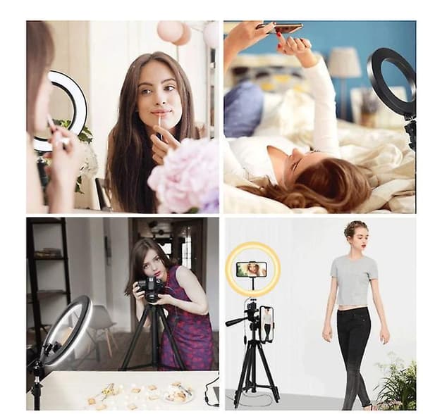 Ring Lamp Led Ring Light Selfie With Tripod Ring For Selfie Phone Video Photography Lighting A