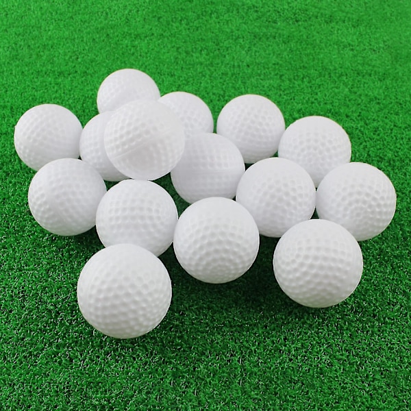 Golfharjoittelupallot, ontot muoviset golfpallot sisäharjoitteluun - 20 kpl pakkaus (valkoinen)