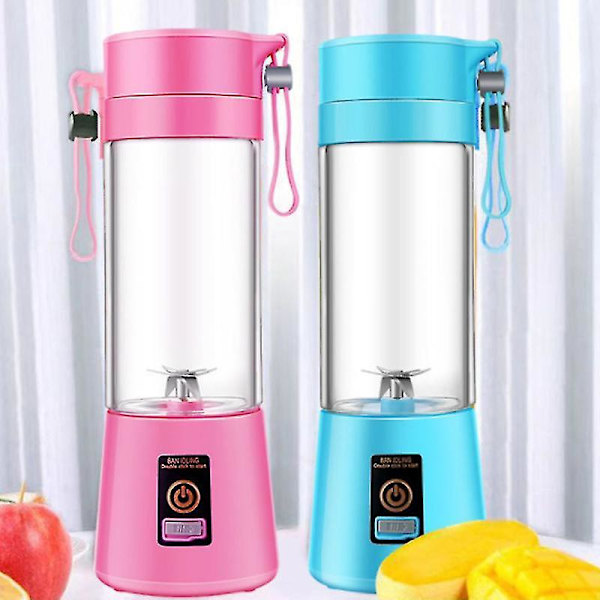 Mini elektrisk husholdningsjuicer, liten frukt- og grønnsaksjuicer med lading, bærbar Green