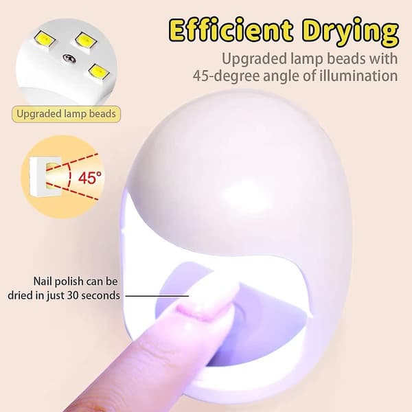 Nail Phototherapy Lamp, Usb Mini Nail Uv Light,automatic Sensor Nail Art Tools For Fingernail & Toenail White