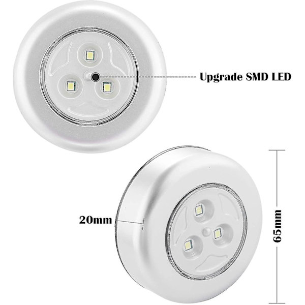 Night Lights Led Lamp 6pcs Self-adhesive Led Spot Lamp Additional Lighting For