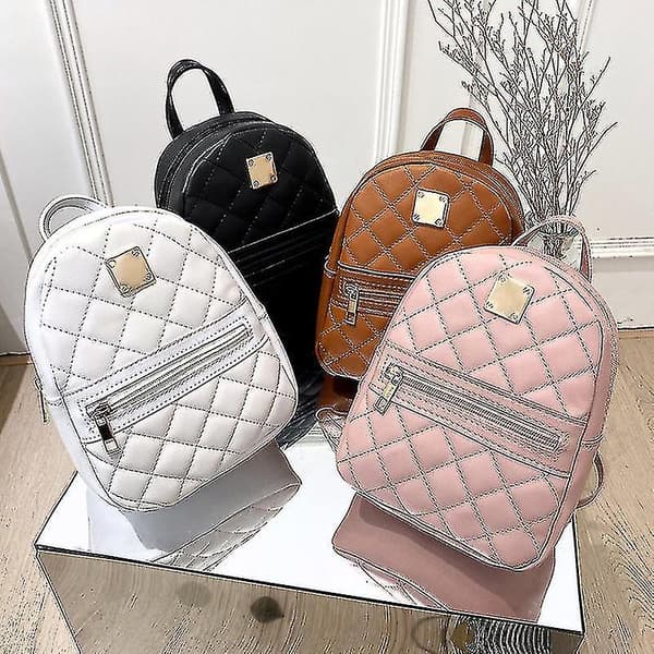 Pu Leather Shoulder Mini Small Backpack Multi-function Ladies Phone Pouch Pack Ladies School Backpack Bags For Women white