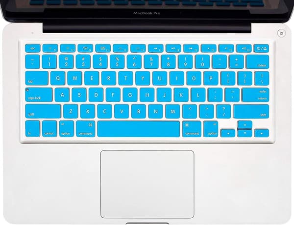 Macbook Keyboard Cover Compatible With Older Version Macbook Pro 13, 15, 17 Inch Aqua Blue