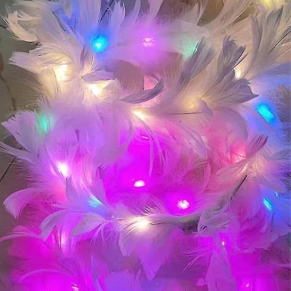 3pcs Luminous Band Lamp Led Goose Feather Wreath Color style