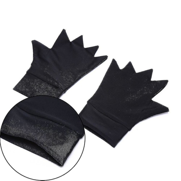 1 Par Sorte Magnetiske Terapi Fingerløse Handsker Artritis Smerter