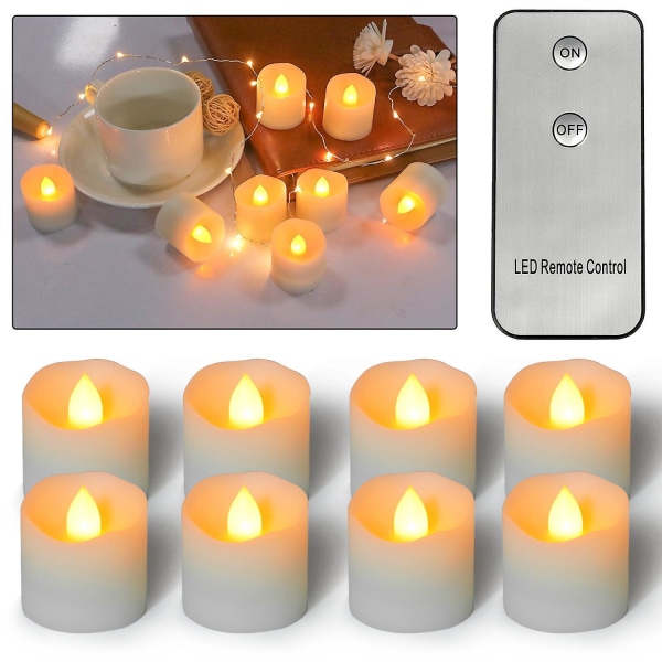 12pcs Battery Operated Tea Lights, Flameless Led Tea Candles, Electric Tea Lights With Flickering, Long-lasting Battery Life [white Base] [batteries I