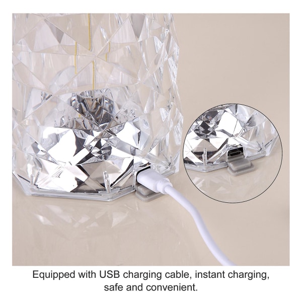 Acrylic  Table Lamp Led Atmosphere Lamp Transparent Remote 16 Colors