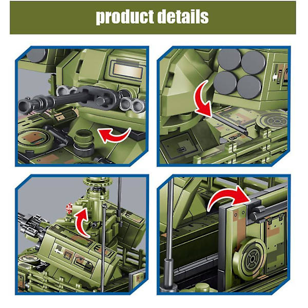 Military Panzer Tank Model Building Blocks
