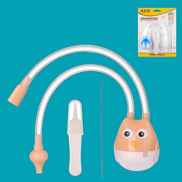 2/4pcs Professional Portable Baby Nasal Irrigator Baby Nose Care Cleaner With Silicone Tips orange