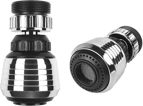 2-pak 360 Graders Roterende Vandbesparende Hane Belufter Diffuser Vandhane Dyse Filter Adapter