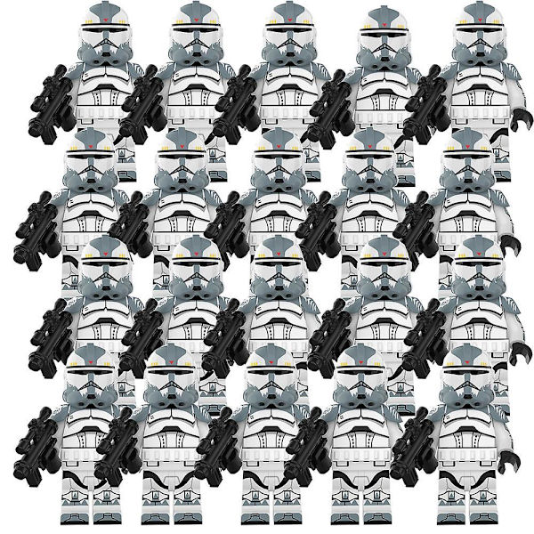 20pcs Star Wars Wooden Block Clone Trooper Figures 20pcs/set  +base Plate XP-328