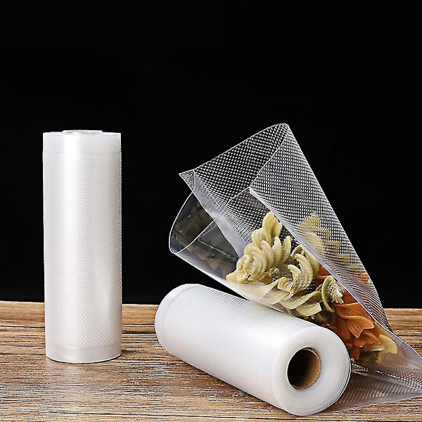 2pcs Thickened Food Preservation Texture Vacuum Bag Roll Embossed 25x500cm