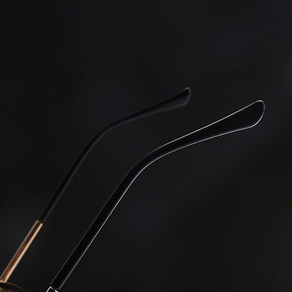 Retro Pyöreät Metalliset Aurinkolasit, Steampunk Miehet, Naiset, Lasit UV-Suoja Golden-Black