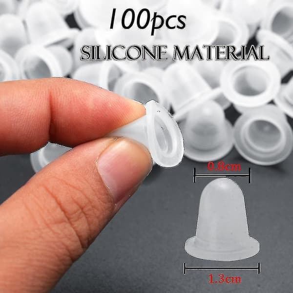 100pcs Silicone Pigment Cups Caps Tattoo Ink Holder Permanent Makeup S