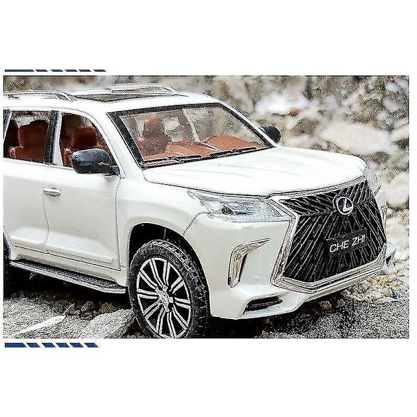 1:24 Lexus LX570 Træk Tilbage Legerings Legetøjsbil (Hvid)