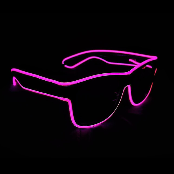 Neon Rave Glow LED-lasit Pink