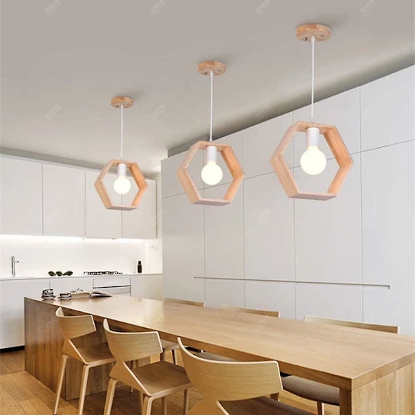 Suspensions Luminaires Industrial Wood Ceiling Lamp Modern Luminaire Lumiere Contemporain Suspension