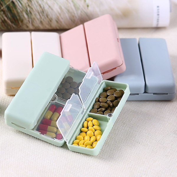 7 Days Weekly Tablet Pill Medicine Box Holder Storage Organizer Container Case Green
