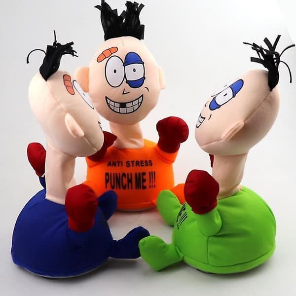 Punch Me Electric Plush Venting Toy Doll Gift orange
