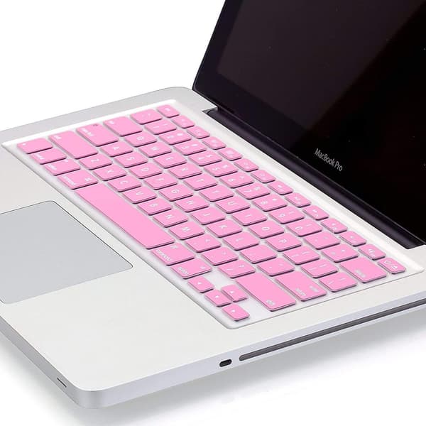 Macbook Keyboard Cover Compatible With Older Version Macbook Pro 13, 15, 17 Inch Rose Pink