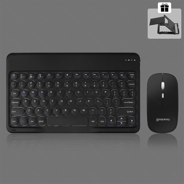 Ipad Keyboard And Mouse Combo, Wireless Bluetooth Keyboard black C