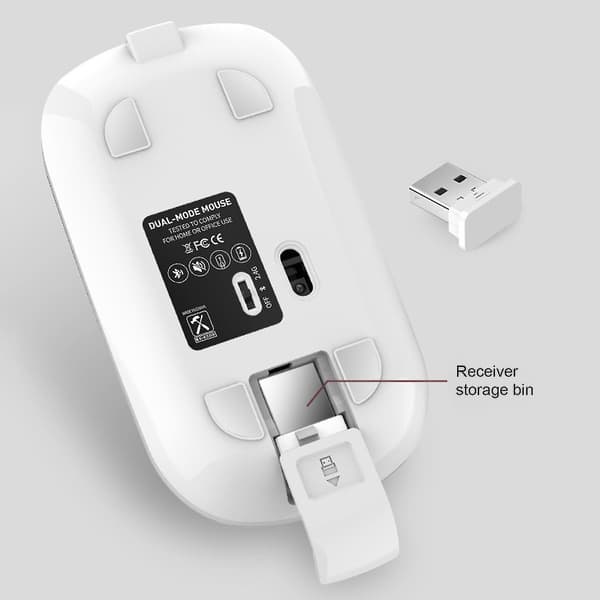 Wireless Mouse Quick Response Mute Adjustable Dpi 2.4g Dual-mode Bluetooth5.0 Mouse For Office Blue