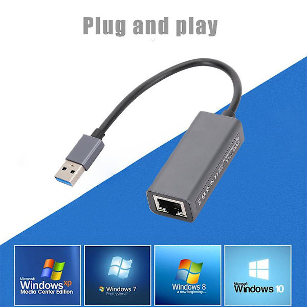 Usb3.0 / Type-c - Rj45 Gigabit Verkkokortti Ethernet-sovitin Kytkin USB