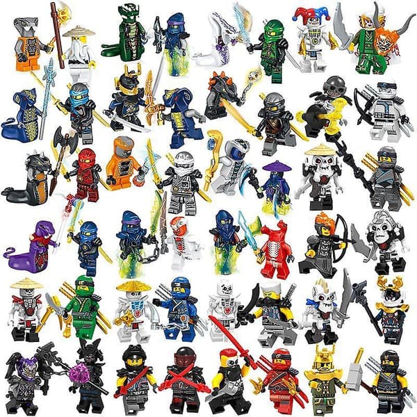 36 Phantom Ninja figurer samling med våben børn samlet byggeklods minifigur legetøj