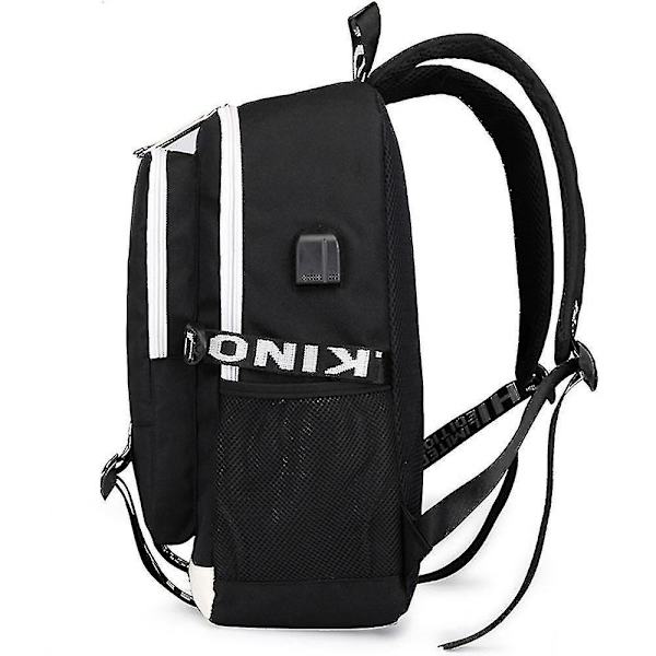 Marshmello Backpack Usb Rechargeable Backpack Large Capacity Student School Bag Color-3