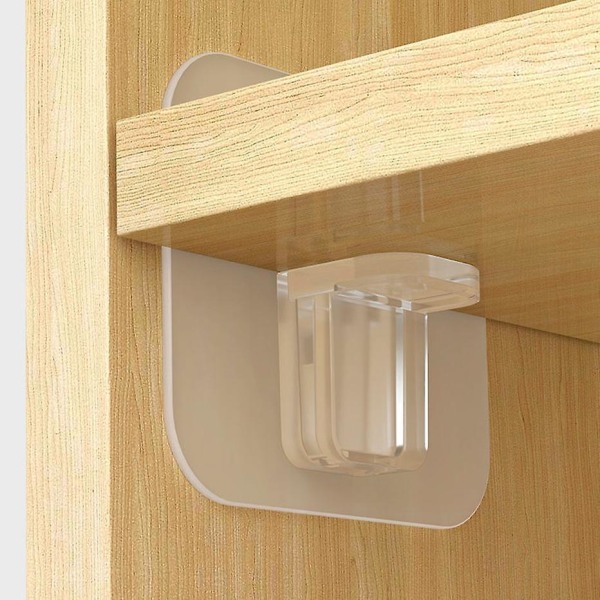 12pcs Adhesive Shelf Support Pegs Drill Free Nail Instead Holders Closet Cabinet Shelf Support Clips Wall Hangers A