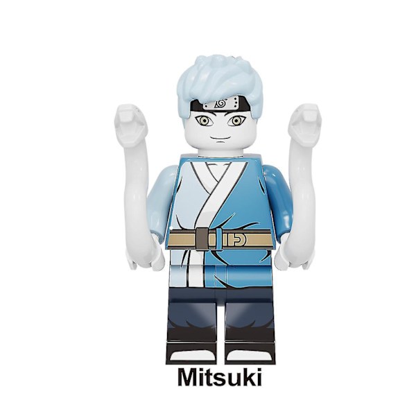 8pcs Naruto Heroes Puzzle Assembling Toy Plastic Assembling Child Building Block Minifigure Toy Model