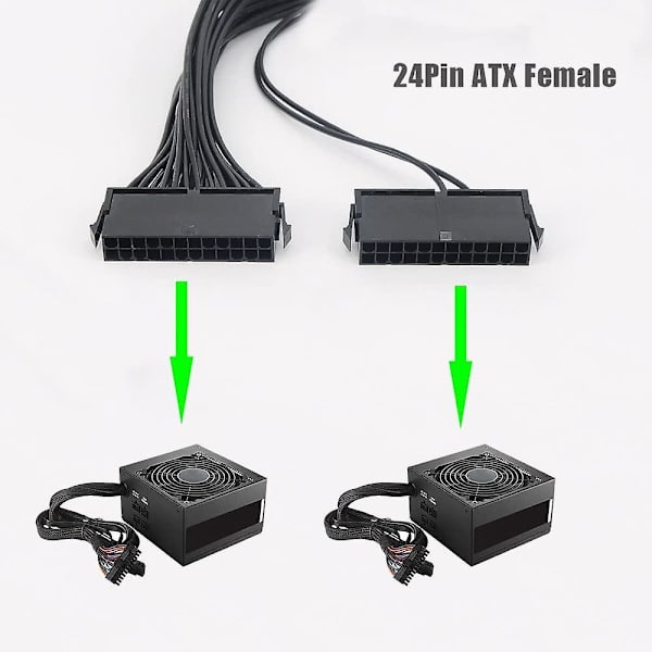 Computer Case Bundkort Strømforsyning Linje 24pin Strømforlængerledning 24p Adapterkabel Atx24 Pin Forlængerledning