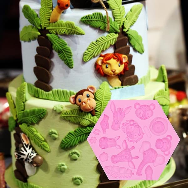 Skogsdyr Fondantformer Zoo Dyreformer Silikon Bakeformer A