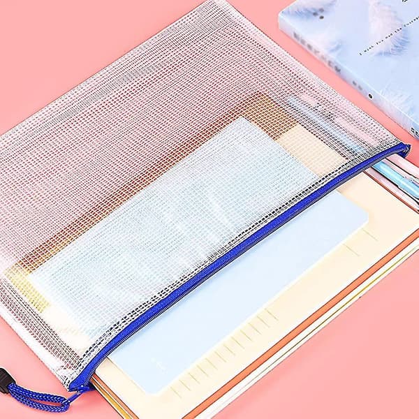 15 Pieces Zippered Folder Zipper Pocket A4 File Document Pockets With Zipper A4