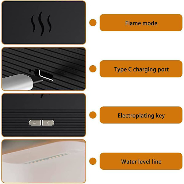 Aroma Diffuser With Flame Effect Humidifier And Aroma Diffuser, Essential Oils Diffuser 2 Adjustable Mist Mode, Auto Shut Off, For Bedroom Spa Yoga Of