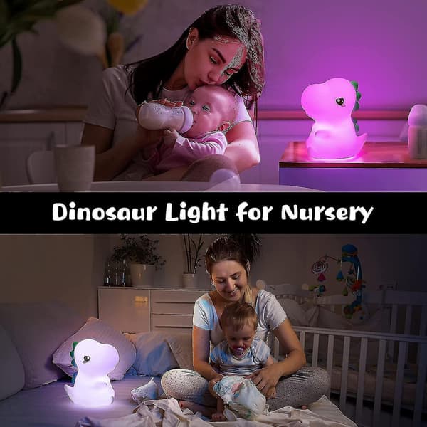Night Light For Kids Color Changing Dinosaur Lamp Silicone