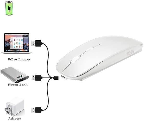 Rechargeable Bluetooth Wireless Mouse For Macbook/macbook Air/pro/ipad white