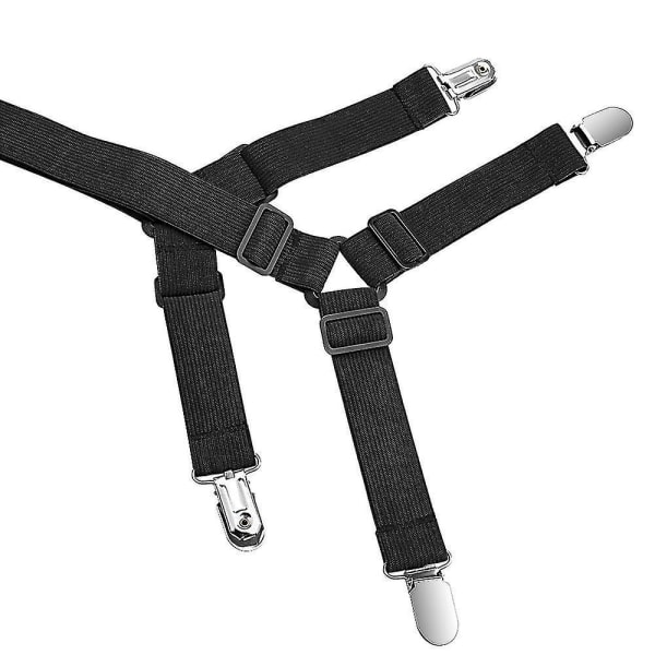 One Set Crisscross Adjustable Bed/fitted Sheet Straps Suspenders Gripper/holder/fastener