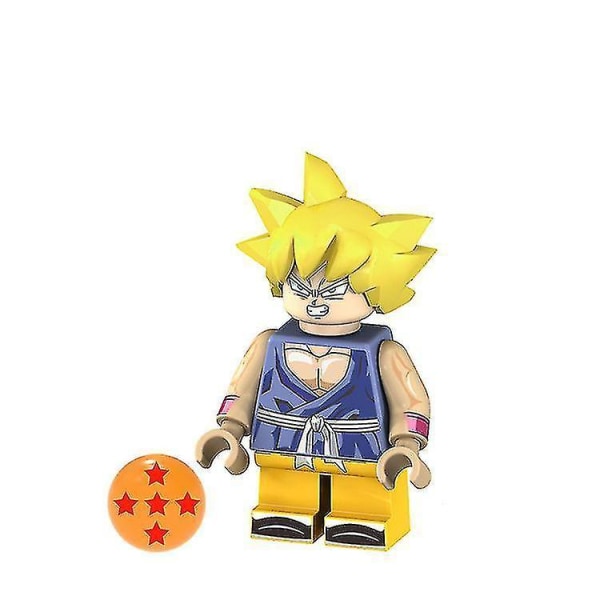 8 stk. Anime Dragon Ball Monkey King Klin Monkey Fan Børns Pædagogiske Samlede Byggeklodser