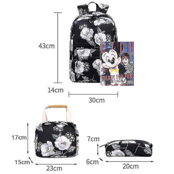 Black Schoolbag For Middle School Studentsblack